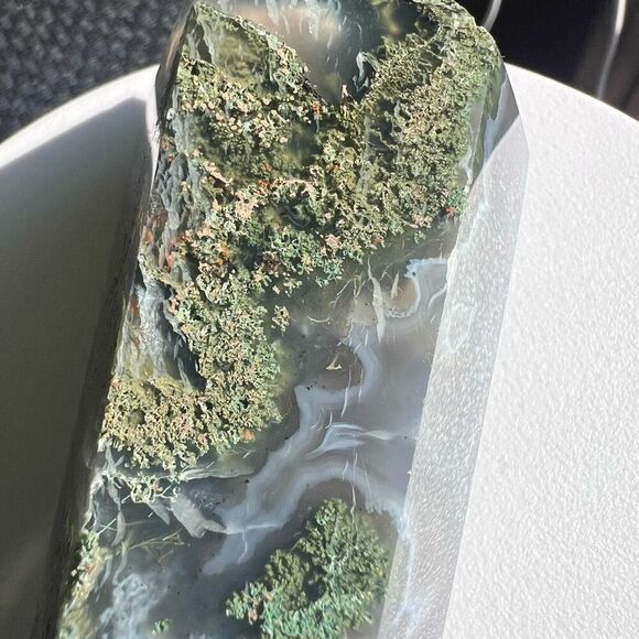 Large Moss Agate Crystal Wand‎ Scepter - Picture 6 of 16